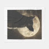 Duitse herders huilen bij de maan fleece deken (Voorkant (Horizontaal))