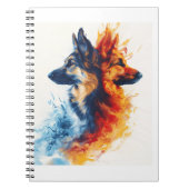 Duitse herders in elementaire harmonie notitieboek (Voorkant)