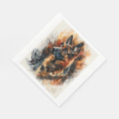 Duitse herders in magnetische velden servet (Hoek)