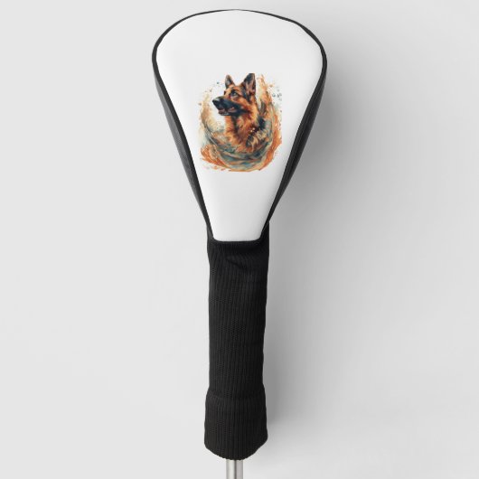 Duitse herders in oceanische elegantie golfheadcover (Voorkant)