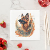 Duitse herders in oceanische elegantie servet (Insitu)