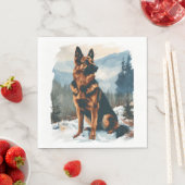 Duitse herders in Winter Wonderland Servet (Insitu)