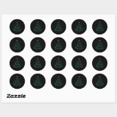 Duitse Herders Kerstboom Grappige Gsd Hond Moeder Ronde Sticker (Vel)