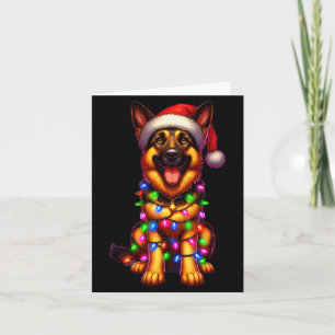 Duitse Herders Kerstboom Lichtjes Kerst Pyjama  Kaart