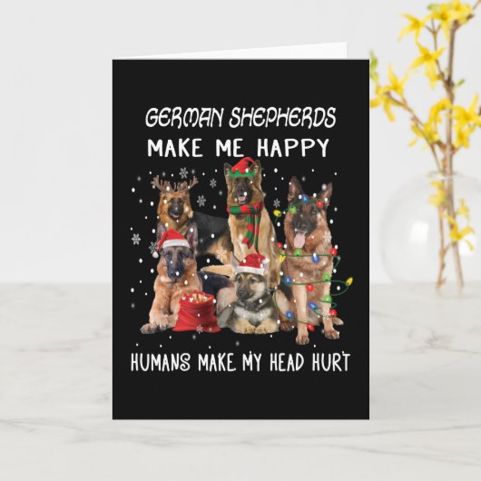 Duitse herders maken me blij dat mensen mijn hoofd kaart (Gele Bloem)