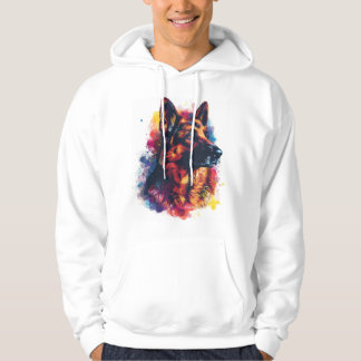 Duitse herders onder kosmische goden Positie Hoodie