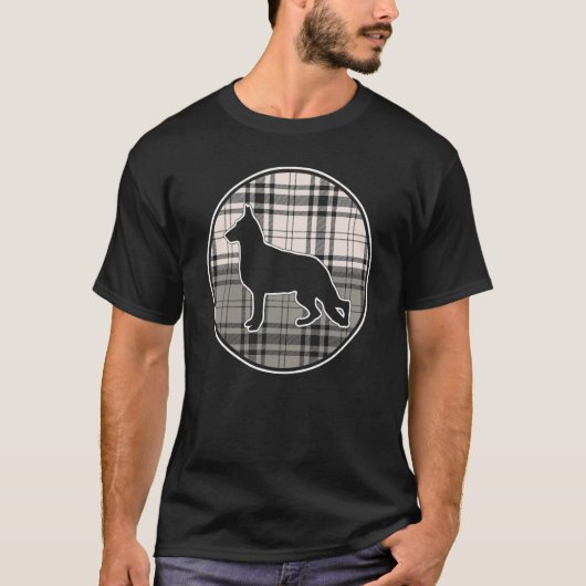 Duitse Herders Plaid T-shirt (Voorkant)