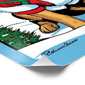 Duitse herders runnen veel kerstbomen perfect poster (Hoek)