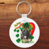 Duitse Herders St. Patrick's Dag Sleutelhanger (Voorkant)