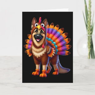 Duitse Herders Turkije Grappige Thanksgiving Dier Kaart
