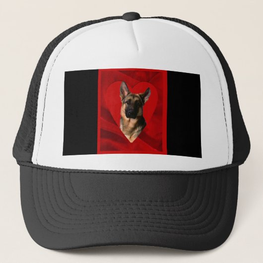 Duitse Herders Valentijn Trucker Pet (Voorkant)