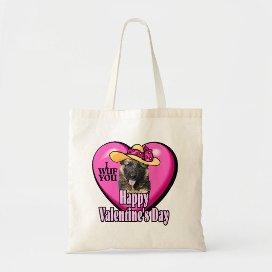 Duitse Herders Valentijnsdag Tote Bag (Voorkant)