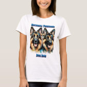 Duitse herders vieren rashond dag t-shirt (Voorkant)