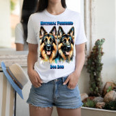 Duitse herders vieren rashond dag t-shirt