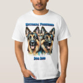 Duitse herders vieren rashond dag t-shirt (Voorkant)