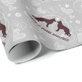 Duitse herders Wedden met hart en tekst Cadeaupapier (Rol Hoek)