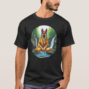 Duitse Herders Zen Tuin Grappige Hond Meditatie T-shirt