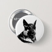 Duitse herdersbadge ronde button 5,7 cm (Voorkant /achterkant)