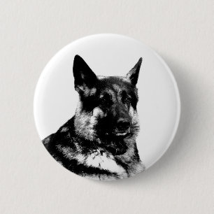 Duitse herdersbadge ronde button 5,7 cm