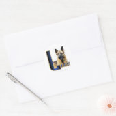 Duitse herderschenkingen ronde sticker (Envelop)