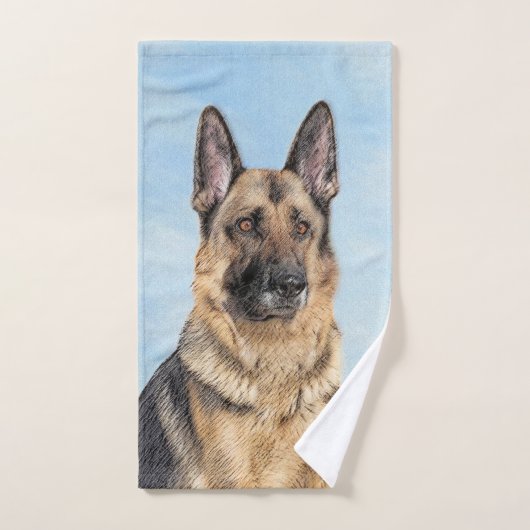 Duitse herderschilderkunst - Kute Original Dog Art Bad Handdoek (Handdoek)