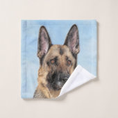 Duitse herderschilderkunst - Kute Original Dog Art Bad Handdoek (Wasdoekje)