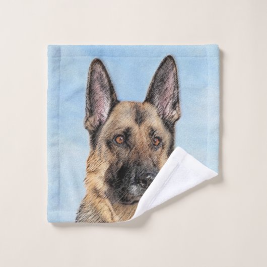 Duitse herderschilderkunst - Kute Original Dog Art Bad Handdoek (Wasdoekje)