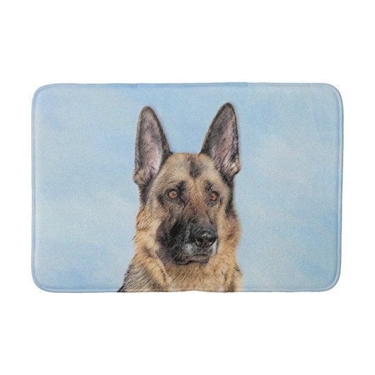 Duitse herderschilderkunst - Kute Original Dog Art Badmat (Voorkant)