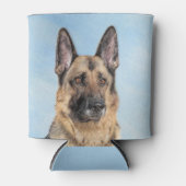 Duitse herderschilderkunst - Kute Original Dog Art Blikjeskoeler (Voorkant)