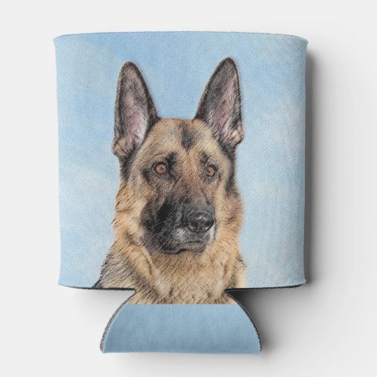 Duitse herderschilderkunst - Kute Original Dog Art Blikjeskoeler (Achterkant)