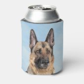 Duitse herderschilderkunst - Kute Original Dog Art Blikjeskoeler (Blikje Achterkant)