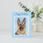 Duitse herderschilderkunst - Kute Original Dog Art Briefkaart (Staand voorkant)