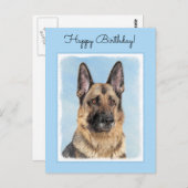 Duitse herderschilderkunst - Kute Original Dog Art Briefkaart (Voorkant / Achterkant)