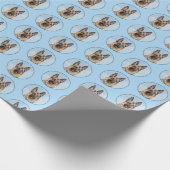 Duitse herderschilderkunst - Kute Original Dog Art Cadeaupapier (Hoek)