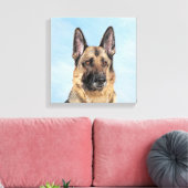 Duitse herderschilderkunst - Kute Original Dog Art Canvas Afdruk (Insitu (Woonkamer))