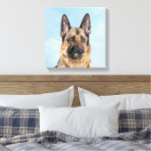 Duitse herderschilderkunst - Kute Original Dog Art Canvas Afdruk (Insitu (Slaapkamer))