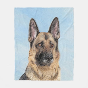 Duitse herderschilderkunst - Kute Original Dog Art Fleece Deken