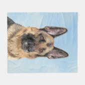Duitse herderschilderkunst - Kute Original Dog Art Fleece Deken (Voorkant (Horizontaal))
