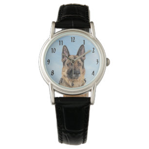 Duitse herderschilderkunst - Kute Original Dog Art Horloge
