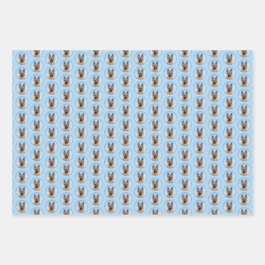 Duitse herderschilderkunst - Kute Original Dog Art Inpakpapier Vel (Voorkant)