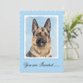 Duitse herderschilderkunst - Kute Original Dog Art Kaart (Staand voorkant)