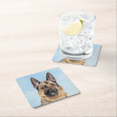 Duitse herderschilderkunst - Kute Original Dog Art Kartonnen Onderzetters (Insitu)