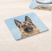 Duitse herderschilderkunst - Kute Original Dog Art Kartonnen Onderzetters (Schuin)