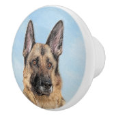 Duitse herderschilderkunst - Kute Original Dog Art Keramische Knop (Rechts)