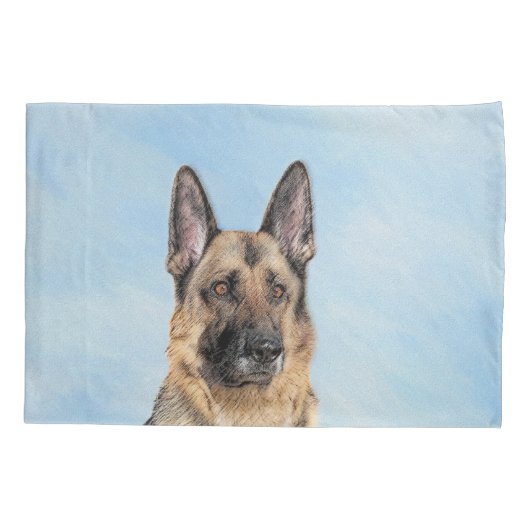 Duitse herderschilderkunst - Kute Original Dog Art Kussensloop (Achterkant)