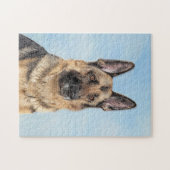 Duitse herderschilderkunst - Kute Original Dog Art Legpuzzel (Horizontaal)