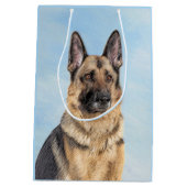 Duitse herderschilderkunst - Kute Original Dog Art Medium Cadeauzakje (Achterkant)