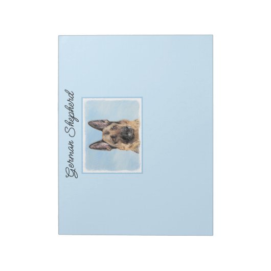 Duitse herderschilderkunst - Kute Original Dog Art Notitieblok (Linkerzijde)