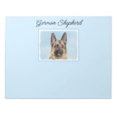 Duitse herderschilderkunst - Kute Original Dog Art Notitieblok (Voorkant)