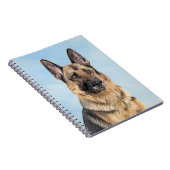 Duitse herderschilderkunst - Kute Original Dog Art Notitieboek (Rechterzijde)